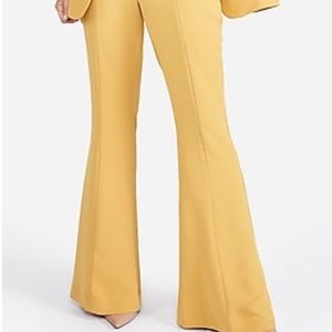 Yellow high waisted flare pants